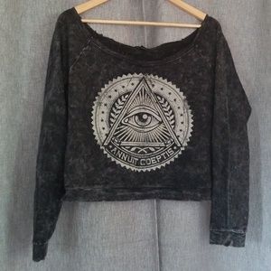 Off the shoulder cropped top